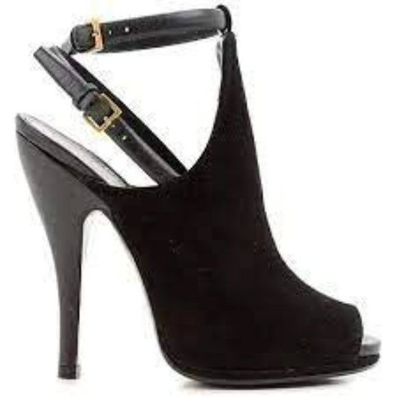 Gucci Suede Booties Open Toe size 39 - Picture 1 of 5